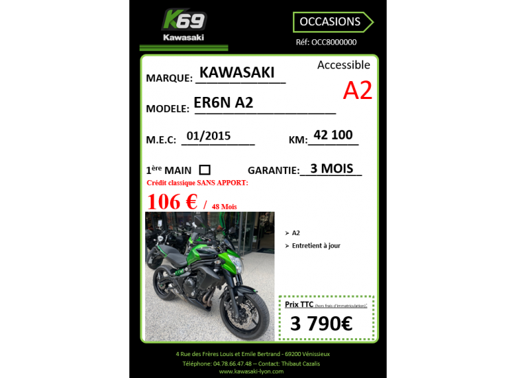 KAWASAKI ER-6N (47.5CV)