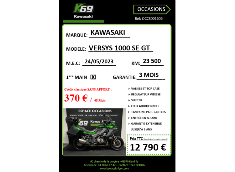 KAWASAKI VERSYS 1000 SE GRAND TOURER