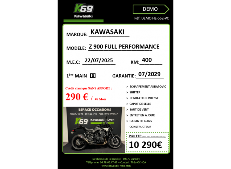KAWASAKI Z900 FULL PERFORMANCE