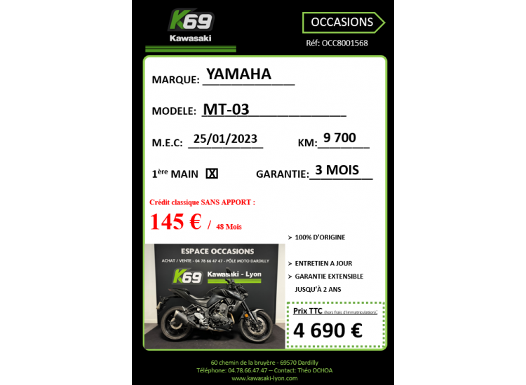 YAMAHA MT03