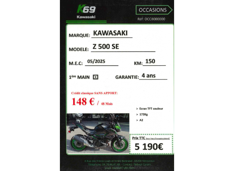 KAWASAKI Z 500 SE