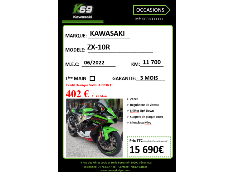 KAWASAKI NINJA ZX-10R