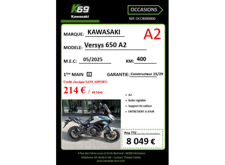 KAWASAKI VERSYS 650 A2