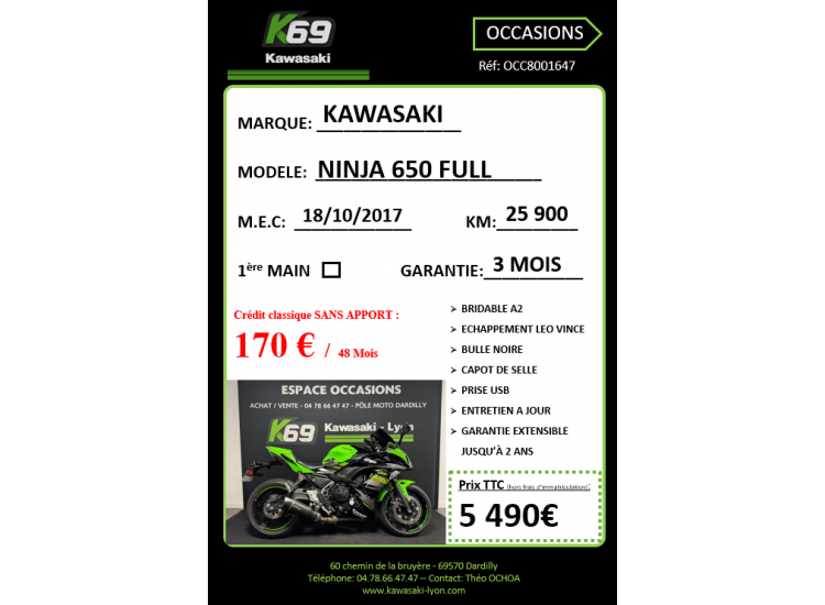 KAWASAKI NINJA 650