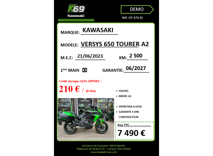 KAWASAKI VERSYS 650 A2