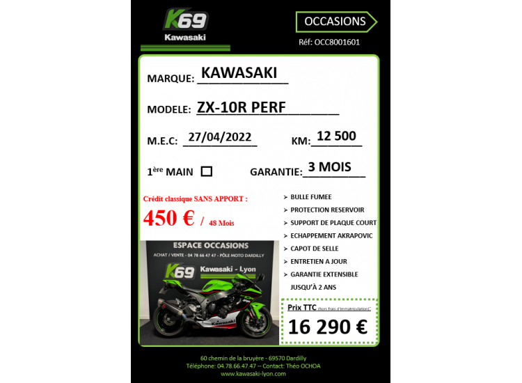 KAWASAKI ZX10R PERFORMANCE