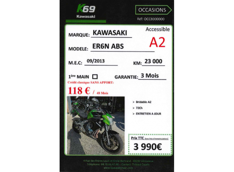 KAWASAKI ER6-N ABS
