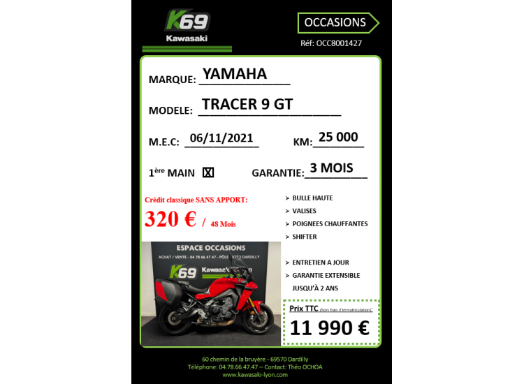 YAMAHA TRACER 9 GT